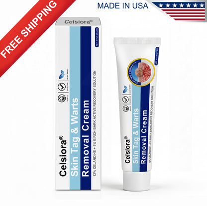 ✨💝Celsiora® Targeted Skin Tag & Wart Removal Cream – Time-Released Phyto-Exfoliant (12% Celandine ) & Bio-Active Terpene Viral-Inhibitor (8% Thuja)