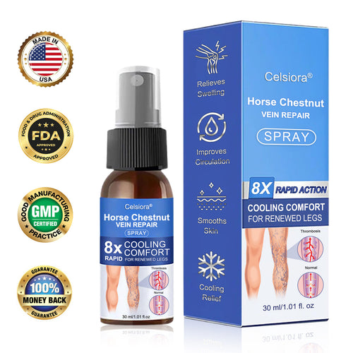 ✨💖Celsiora® Horse Chestnut Vein Repair Spray—Effectively treats varicose veins, venous insufficiency, ulcers, and thrombophlebitis. Rapidly alleviates leg aching and swelling by promoting healthy blood circulation