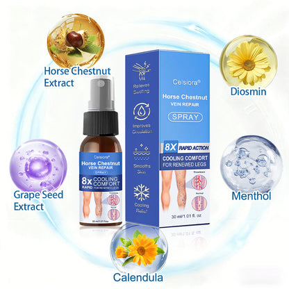 ✨💖Celsiora® Horse Chestnut Vein Repair Spray—Effectively treats varicose veins, venous insufficiency, ulcers, and thrombophlebitis. Rapidly alleviates leg aching and swelling by promoting healthy blood circulation