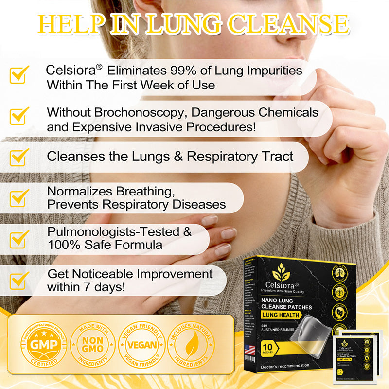 ✨😍FDA Approved|Celsiora® Nano Lung Cleanse Patches (stubborn mucus, COPD, chest tightness, shortness of breath, persistent cough, pneumonia)