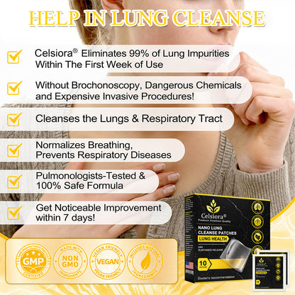 ✨😍FDA Approved|Celsiora® Nano Lung Cleanse Patches (stubborn mucus, COPD, chest tightness, shortness of breath, persistent cough, pneumonia)