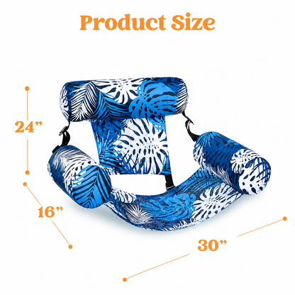 ✨🏖️Inflatable Pool Floating Chair 🌊Tropical Leaf Design, Ultra-Lightweight & Puncture-Resistant PVC ✨