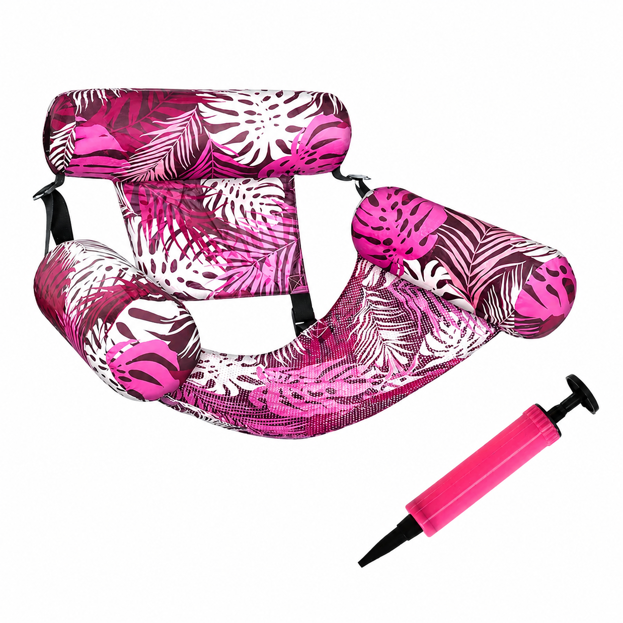 ✨🏖️Inflatable Pool Floating Chair 🌊Tropical Leaf Design, Ultra-Lightweight & Puncture-Resistant PVC ✨